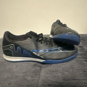 Nike Air Zoom Blue And Black Color Size 9.5 Mercurial Nike Indoor Soccer Shoes